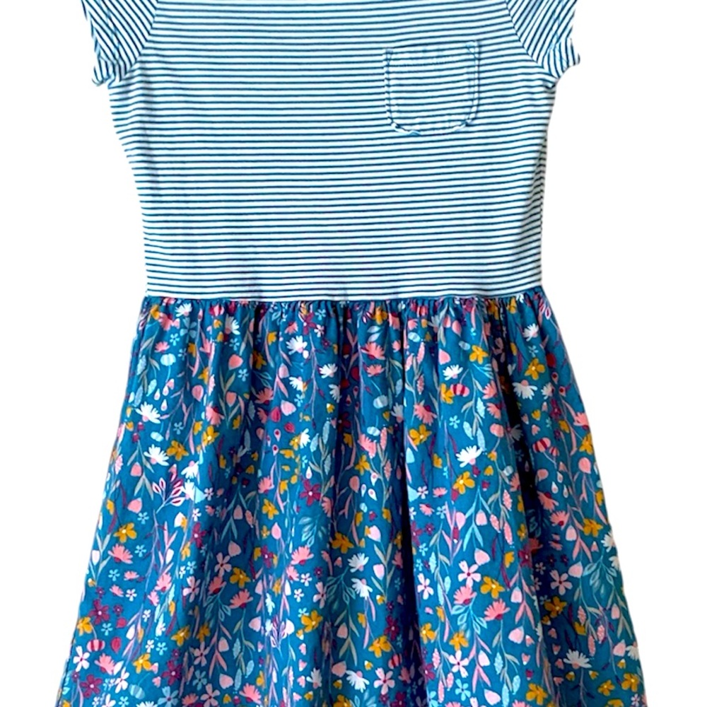 Girls Striped and Floral Dress - Picture 2 of 4